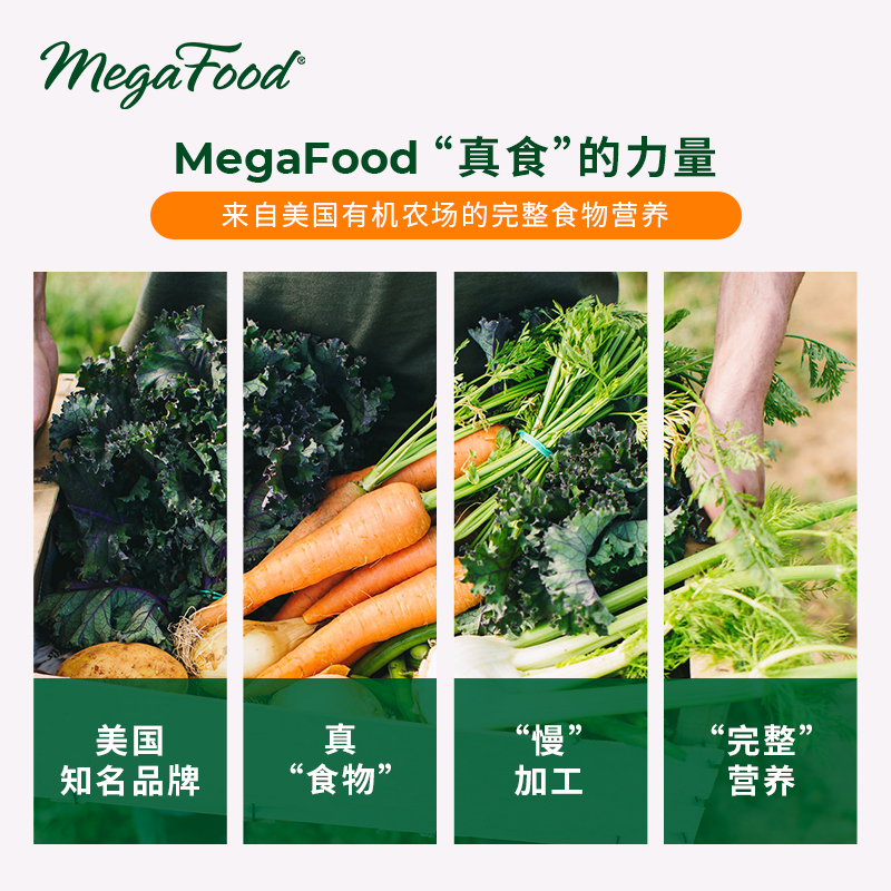 MegaFood高含量女性复合维生素60片补铁叶酸维abcd矿物质均衡营养 - 图3