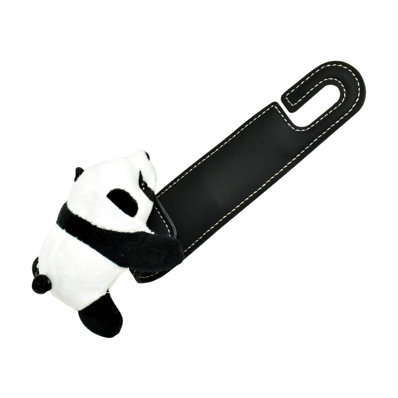 可爱熊猫汽车挂钩车载座椅背挂钩多功能后排包包收纳实用挂钩高级
