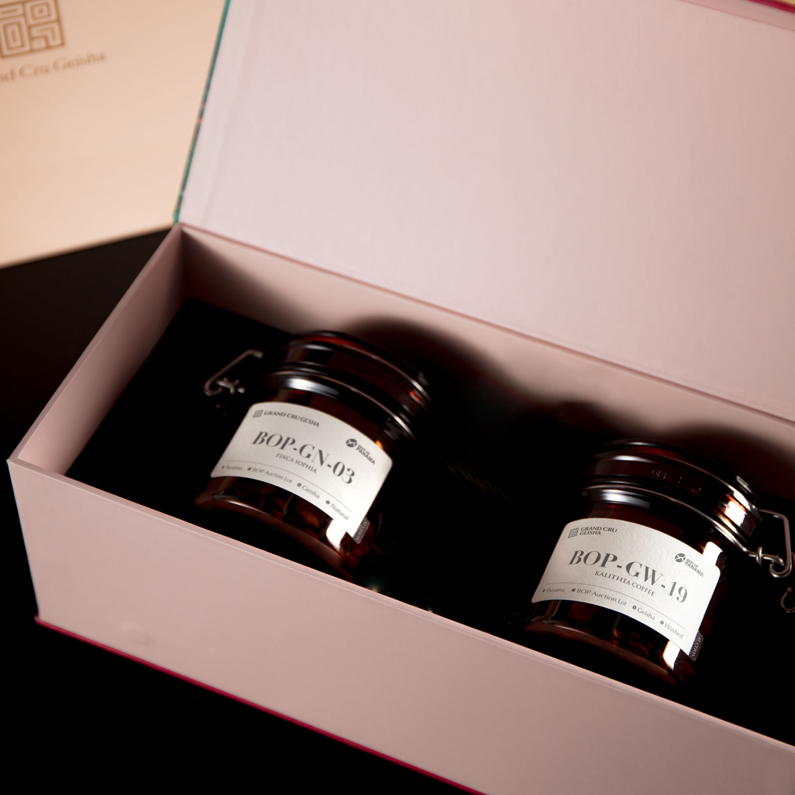 GrandCru25年BOP竞标GN03索菲亚GW19卡利西亚瑰夏咖啡豆礼盒80g*2 - 图2