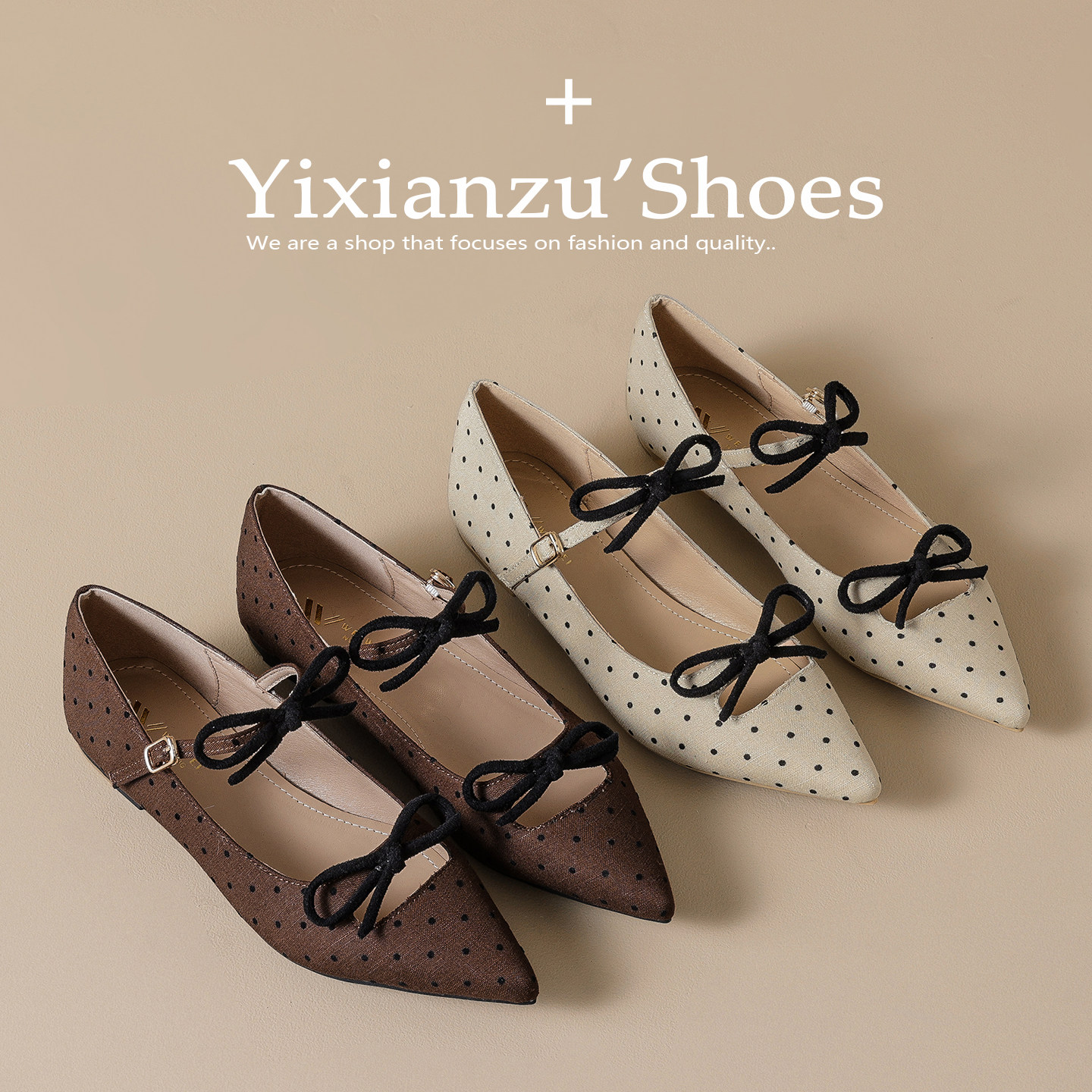 2026新款法式甜美风尖头波点玛丽珍鞋女平底蝴蝶结软底不累脚单鞋,淘宝优惠券,粉丝福利购,淘宝优惠卷