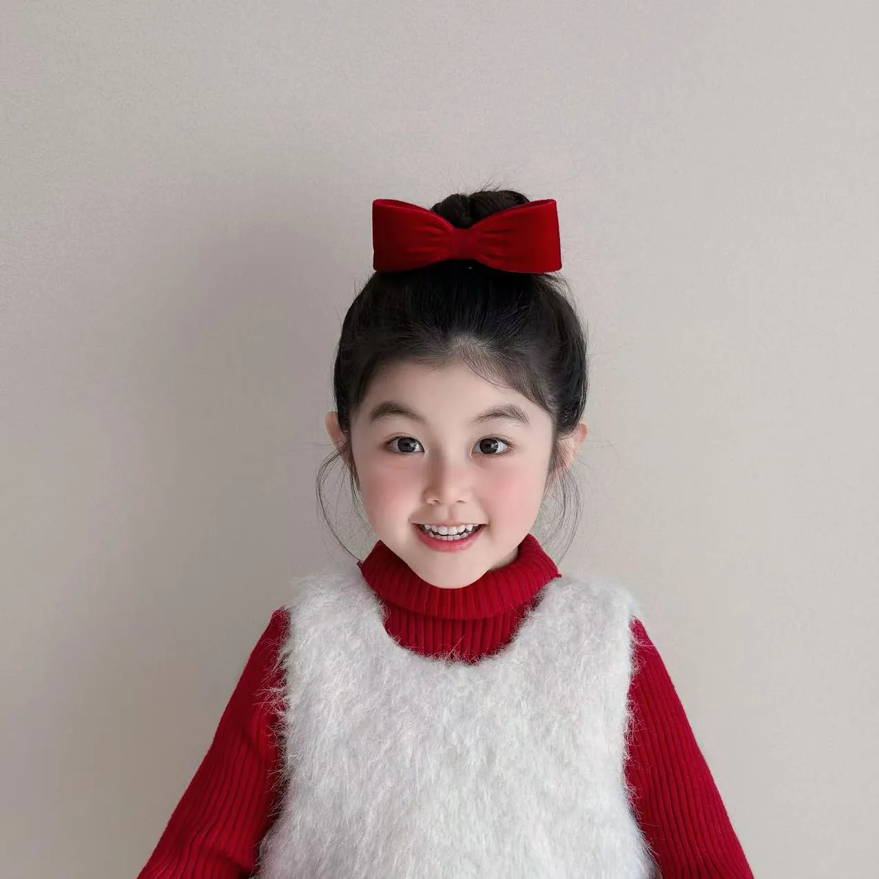 新款立体丝绒酒红儿童蝴蝶结发夹发箍头箍顶夹发圈,淘宝优惠券,粉丝福利购,淘宝优惠卷