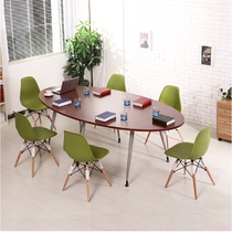 Guenwood office furniture minimalist meeting table oval meeting table desk Desk Round Table Small Negotiation Table Reception