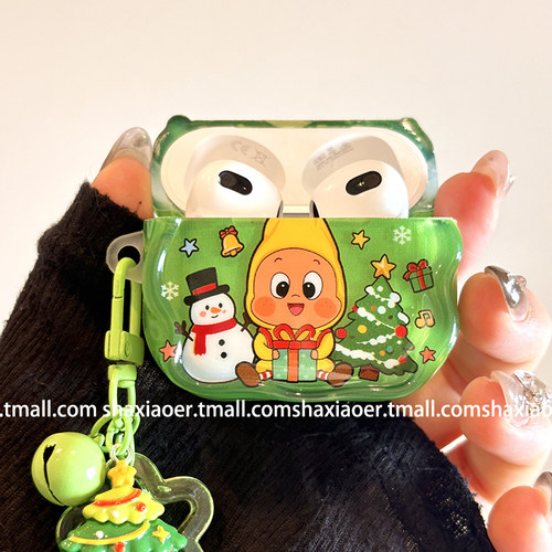 可爱圣诞树星星人适用airpods4保护壳airpodspro3保护套新款苹果耳机保护壳pro2耳机套女款二三4代耳机壳卡通 - 图2