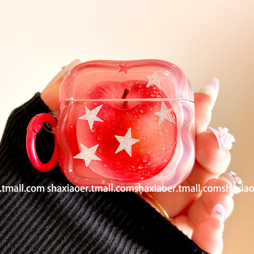 bulingbuling闪粉星星水果适用airpods4保护壳airpodspro3保护套新款airpods5代苹果耳机保护壳pro2耳机套Y2K - 图0