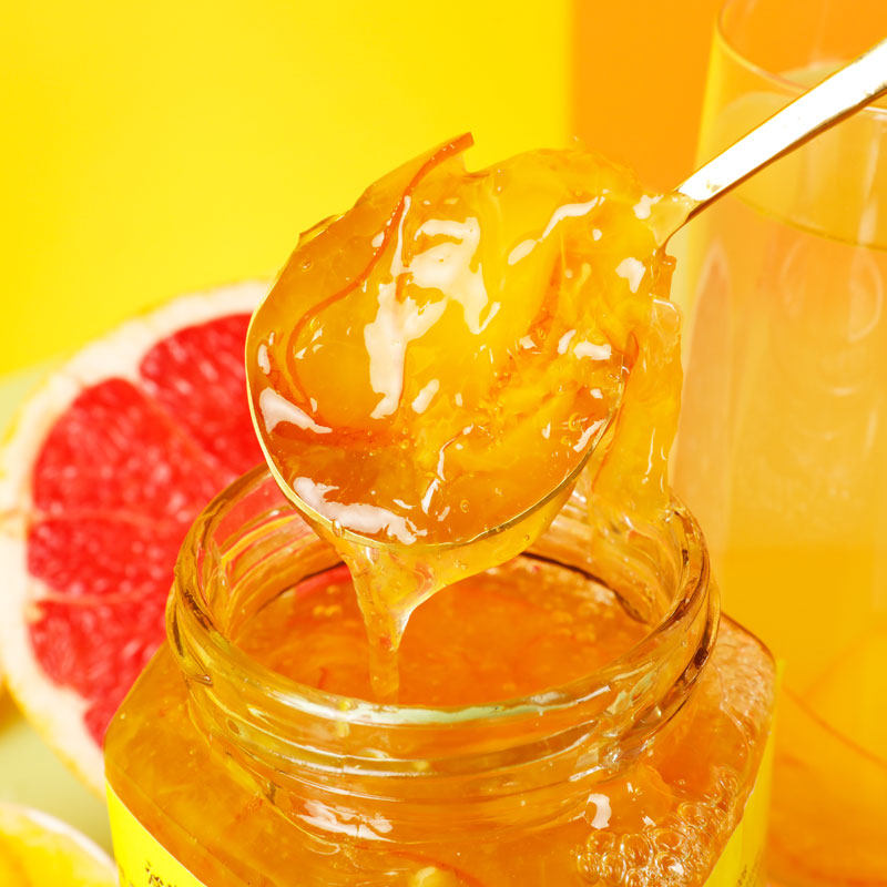 柚子茶果酱罐装500g百香青桔冲饮 榕芝堂蜂蜜果味茶