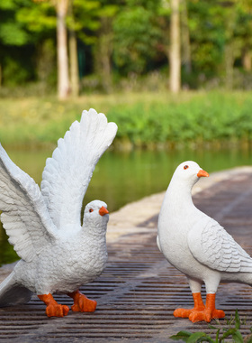 园林景观鸽子小区别墅仿真动物