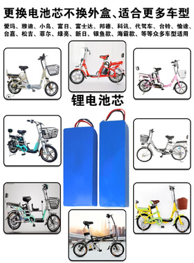 电动车锂电池48V36V厂家直销代驾折叠电动自行车电池10ah12ah通用