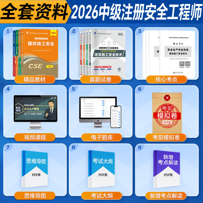 新大纲注册安全师工程师2026年辅导教材安全生产法律法规管理2026年中级安全注册工程师官方教材初级化工其他建筑历年真题试卷库
