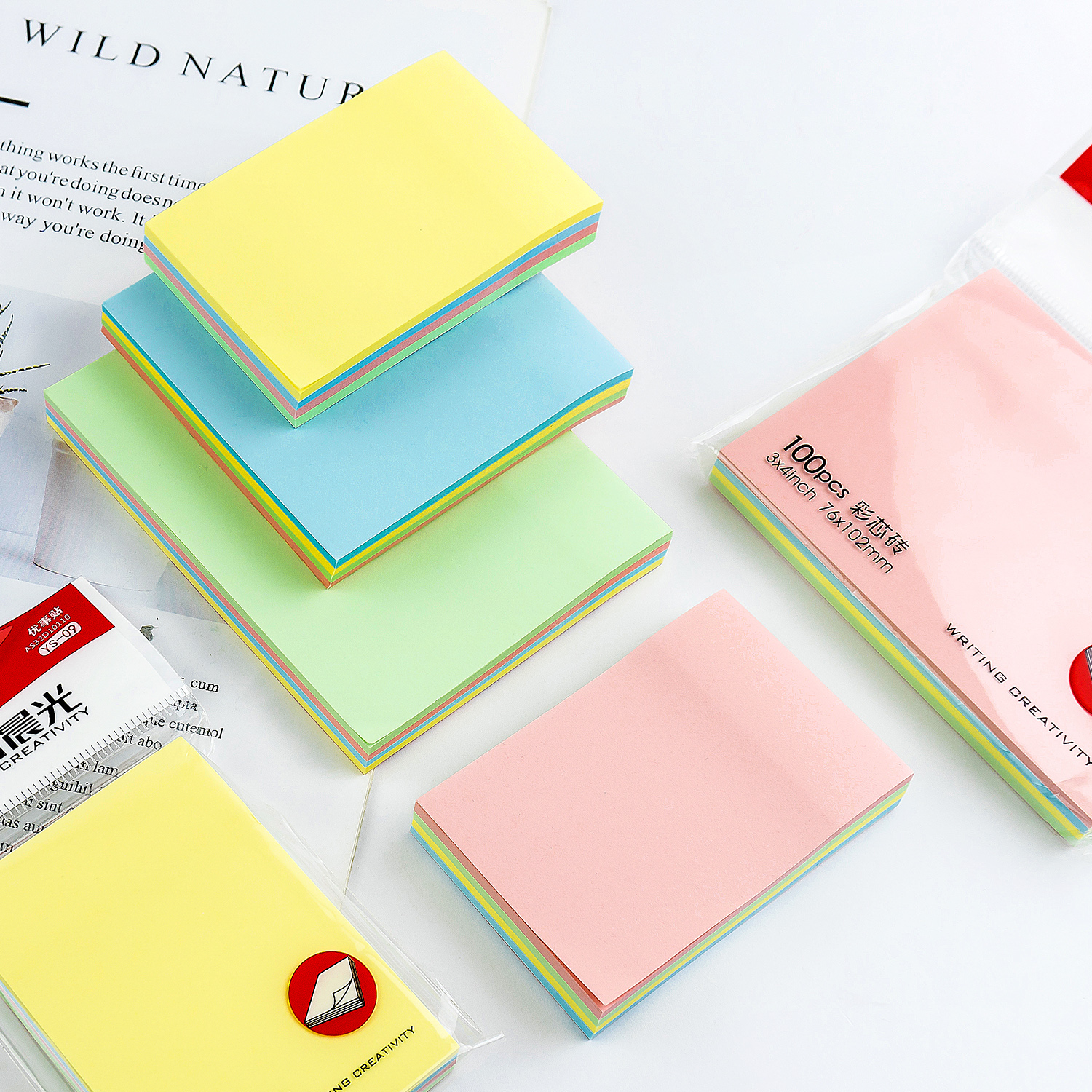 晨光便利贴彩色便签纸学生用留言板标签有粘性标记可撕n次贴热销 - 图2
