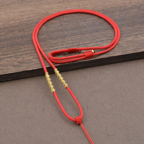 黄金玉石蜜蜡玉坠手编吊坠挂绳男女挂坠挂件绳子手工编织项链配绳 - 图3