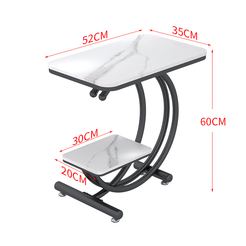 轻奢角几岩板边几客厅沙发边桌阳台小圆桌床边柜创意桌子小茶几-图3