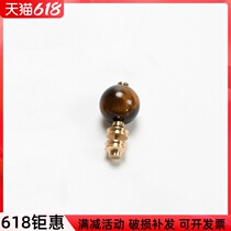 Ceramic teapot lid button accessories jug button tiger eye stone teapot lid beads Manau stone cover grain tea leaves jar lid bead button