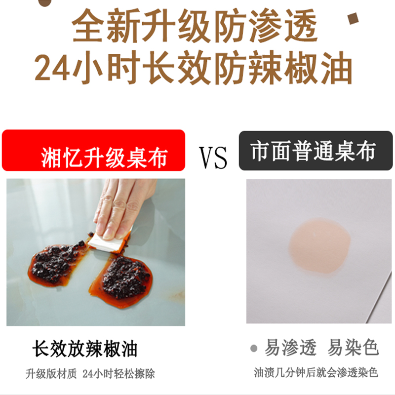 八仙桌方桌方形茶几餐桌垫桌布防水防油免洗防烫pvc软玻璃水晶板 - 图1