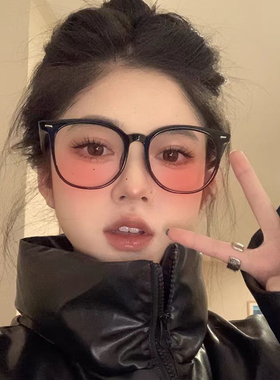 纯欲腮红方框网红街拍太阳镜女