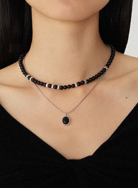 ONONESOWN黑玛瑙项链送女友礼物