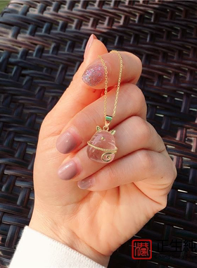 正生银饰白玉髓龙猫项链女秋天S925纯银可爱招财中式中国风民族风