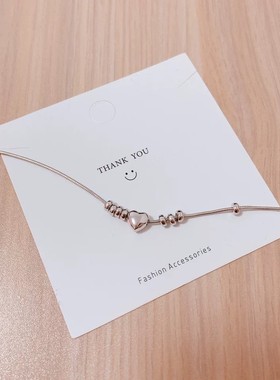 香港正生纯银925纯银手链 圆蛇骨爱心手链 女款银饰 韩国饰品 厂