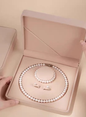 香港正生s925纯银淡水珍珠项链女饰时尚气质送妈妈婆婆母亲节礼物