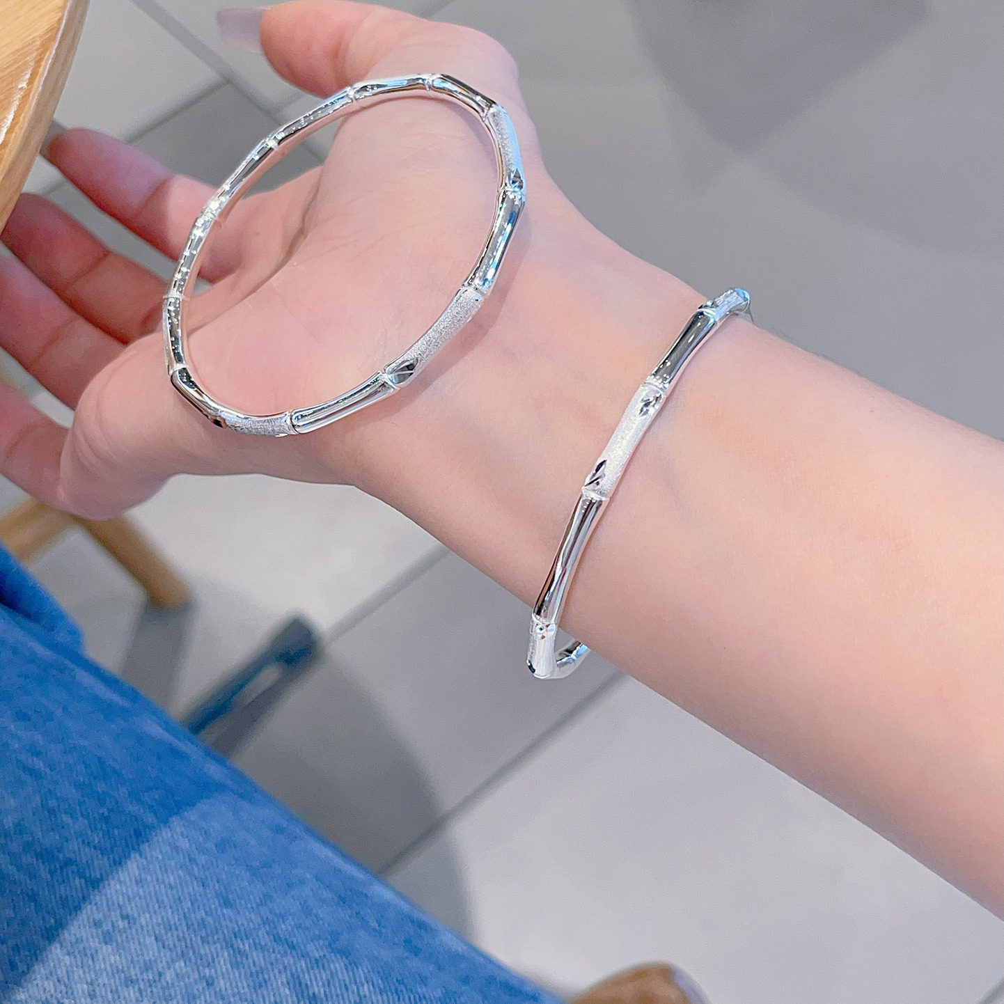 香港正生纯银9999足银手镯竹节闭口实心节节高升七夕生日礼物送礼,淘宝优惠券,粉丝福利购,淘宝优惠卷