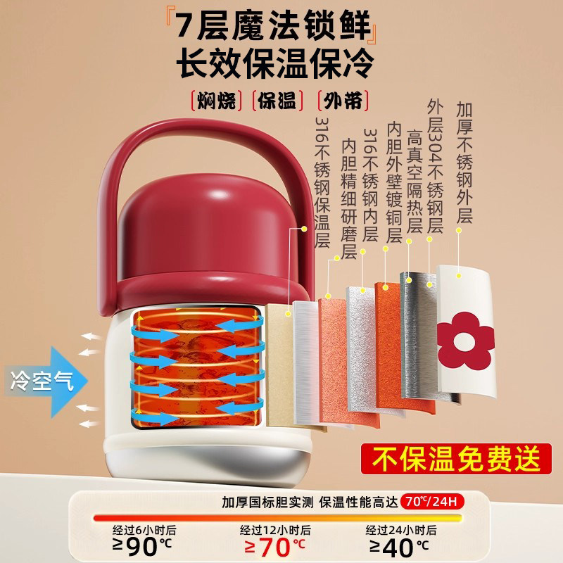 银耳燕窝羹专用杯焖烧壶保温饭盒冬季便携上班族带饭神器学生专用,淘宝优惠券,粉丝福利购,淘宝优惠卷