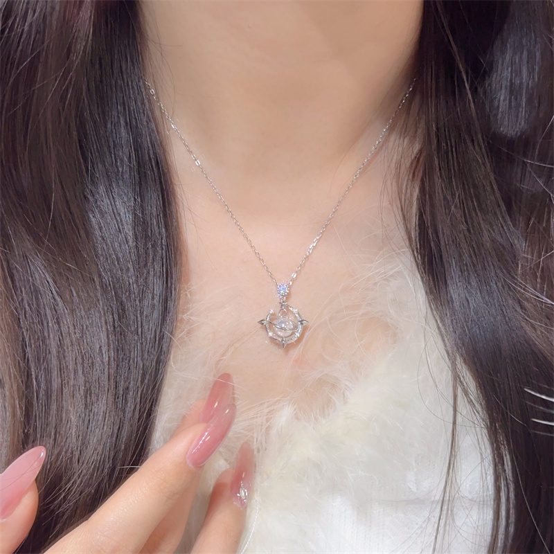 珍珠土星纯银项链女款轻奢小众设计星球高级感送女生闺蜜生日礼物 - 图2