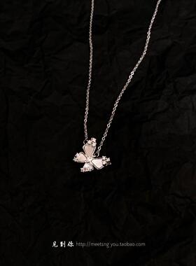 《颈间蝴蝶》925银项链送闺蜜