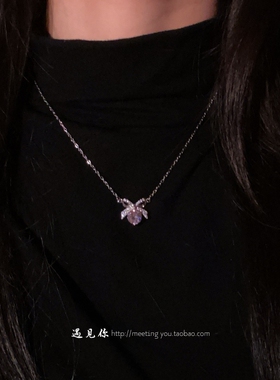 《糖心引力》S925纯银蝴蝶结项链