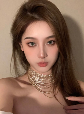 BXA轻奢高级感满钻锆石颈链项链