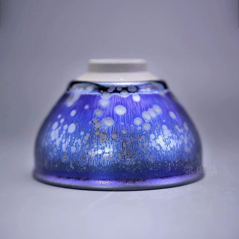 Jianyang Jianzhan Xu Guoqing Yaobian Tea Cup Fully Handmade Tianmu Oil Drop Tea Cup Ceramic Kung Fu Tea Set Master Cup