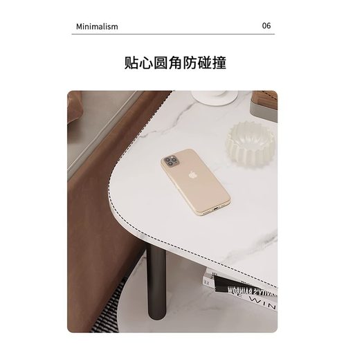 沙发边几小茶几角几家用小桌子客厅卧室床头小方桌置物架多功能 - 图1