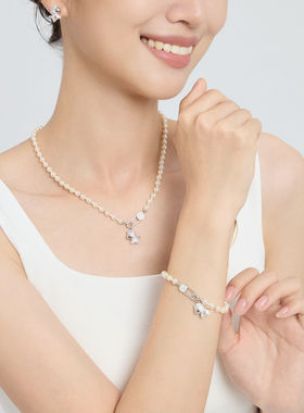 OUBIYABI欧比雅比灵驹小财马别针仿珍珠金币手链大牌感手饰送礼