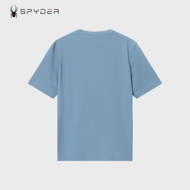 美国SPYDER蜘蛛短袖T恤休闲男士跑步运动健身上衣透气短T24MS415M-图0