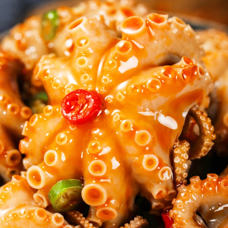 青岛八爪鱼大爆头麻辣小海鲜捞汁熟食即食罐装整只新鲜章鱼有大米,淘宝优惠券,粉丝福利购,淘宝优惠卷