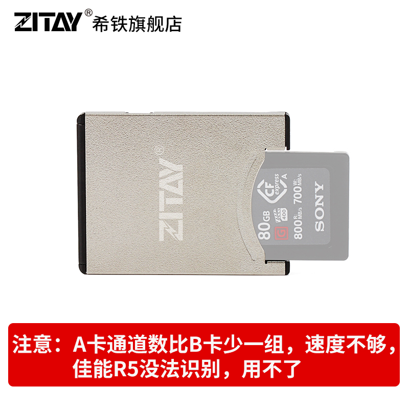 ZITAY希铁CFexpress Type A To B卡套XQD存储卡NVMe转换器FX3 FX6 - 图0