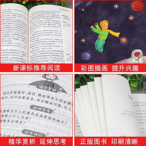 小王子 快乐读书吧小学语文教材配套书目儿童文学读物五年级上册课外书适合小学生课外阅读书籍四五六年级经典名著 - 图0