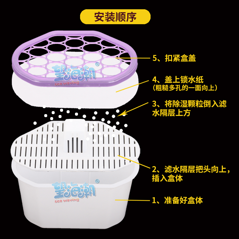 10张锁水纸透气膜防水层除湿盒隔水布干燥防霉吸湿盒桶垫可重复用-图2