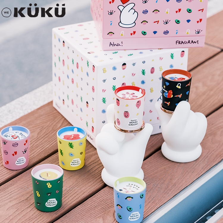 【新年礼物】WEKUKU拿捏香薰蜡烛礼盒家居摆件生日伴手礼品70g*3