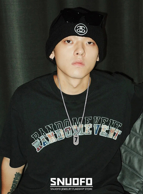 美式潮牌钛钢项链男士