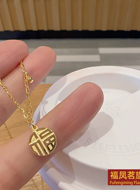 银十字链女香港正生足银999项链