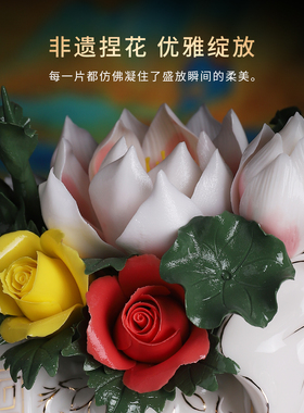 平安吉祥｜陶瓷大象招财一对送礼