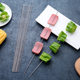 BBQ skewers 304 food grade stainless steel round skewers barbecue needle mutton skewers tongs home outdoor barbecue equipment