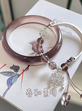 叠戴直接封神了！新中式手镯平安锁蝴蝶半镯手链女小众高级感手饰