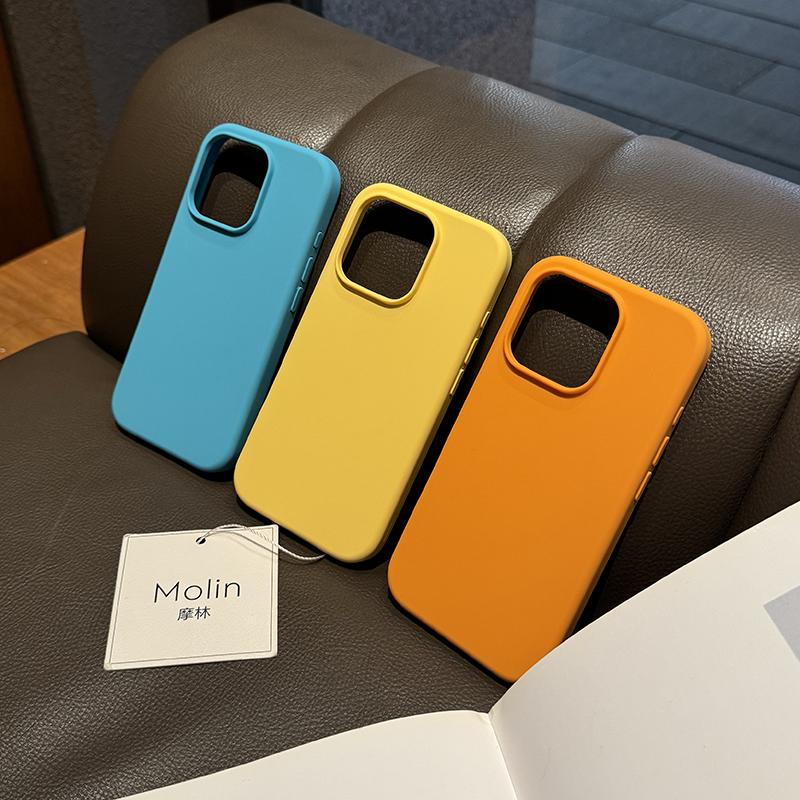 适用iPhone16promax手机壳磁吸新款液态硅胶苹果15pro保护套绿色14max手机套高级13情侣女超薄夏外壳 - 图3