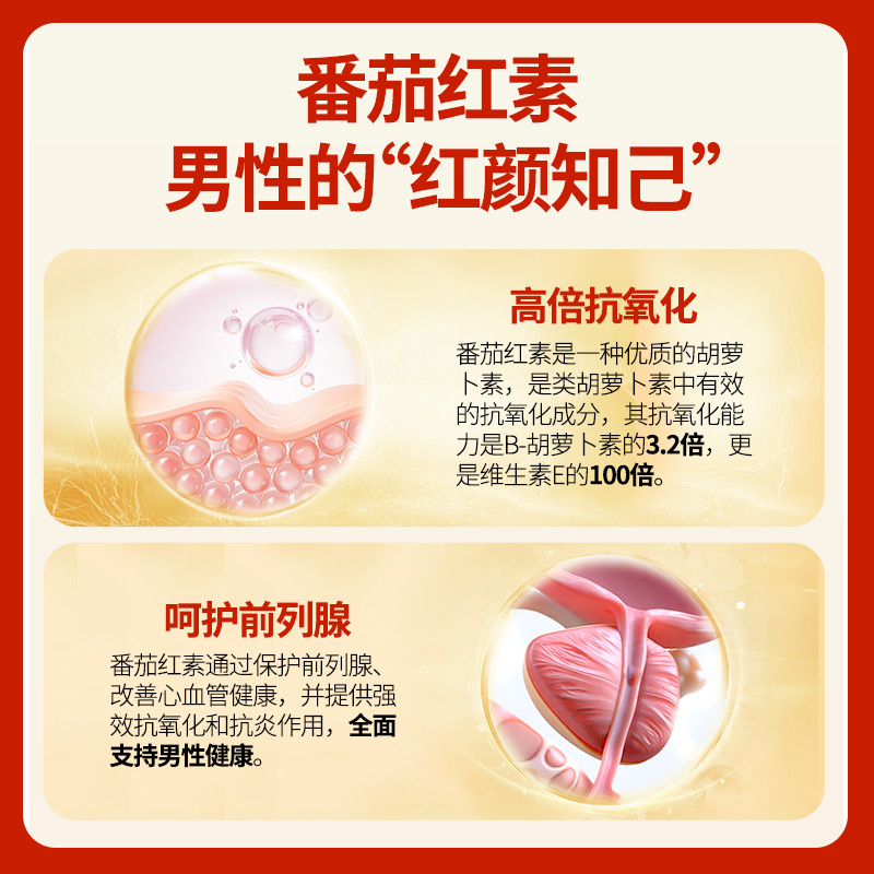 【自营】美国进口普丽普莱番茄红素软胶囊男士健康10mg*100粒*2