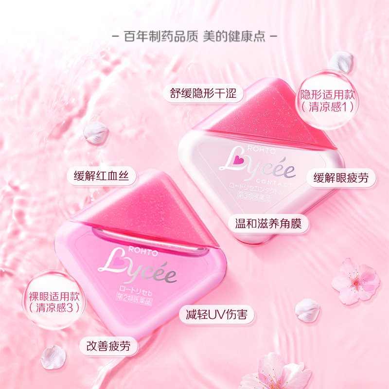 【自营】日本乐敦ROHTO小红花隐形眼镜缓解眼部干涩不适滴眼液8ml