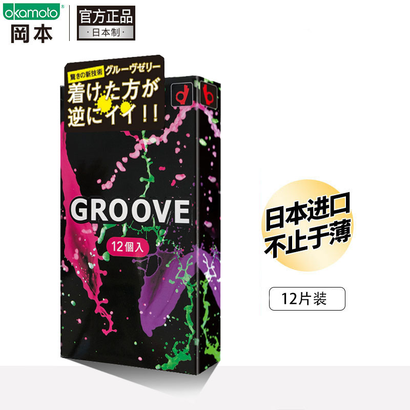 日本okamoto冈本Gorrve防脱落无套感避孕套裸感安全套进口 12只装-图0