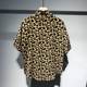 Extra large size 300 pounds leopard print short-sleeved shirt for men in summer
