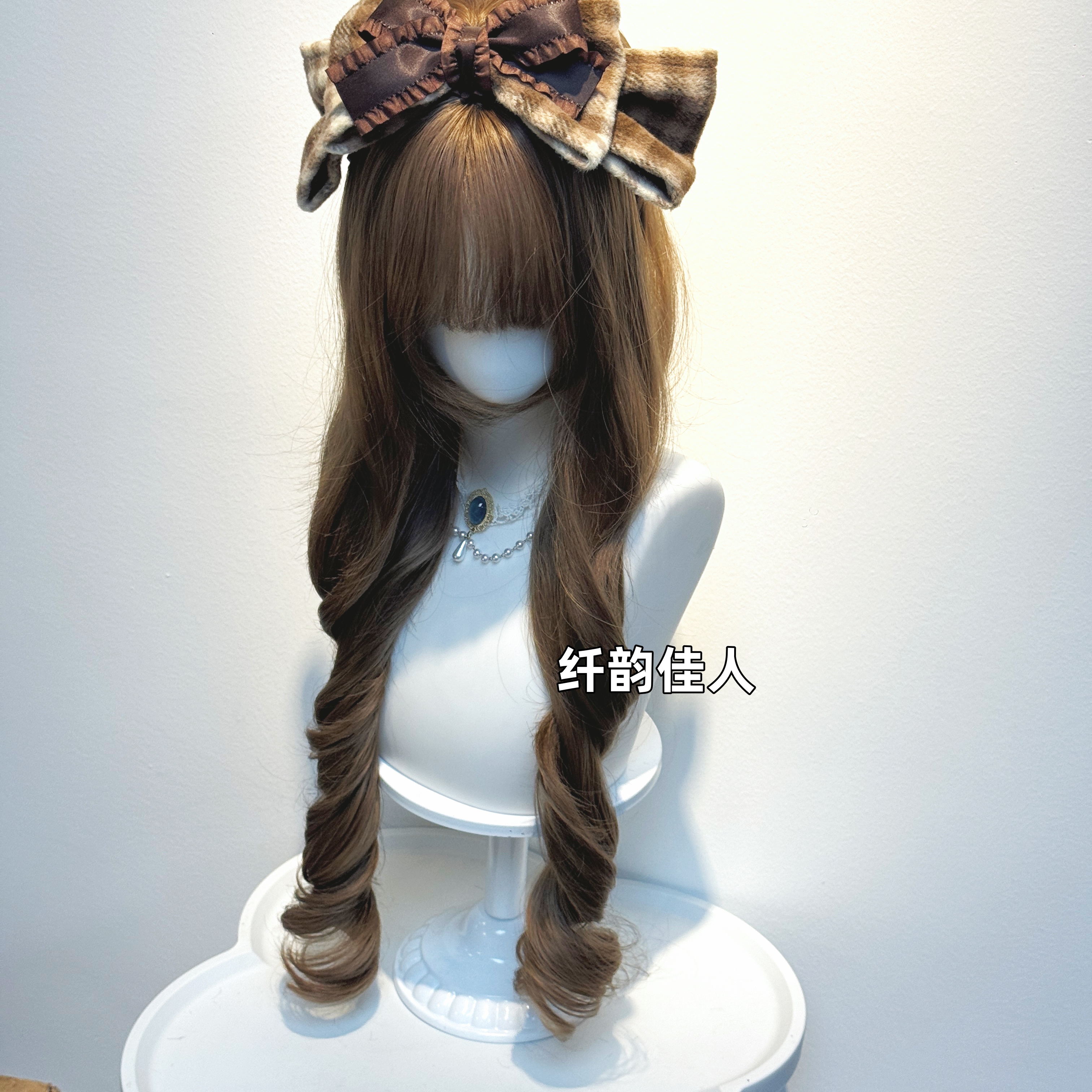 纤韵佳人假发女蜜茶色洛丽塔加长款80cm长卷发日常lolita全头套式 - 图2