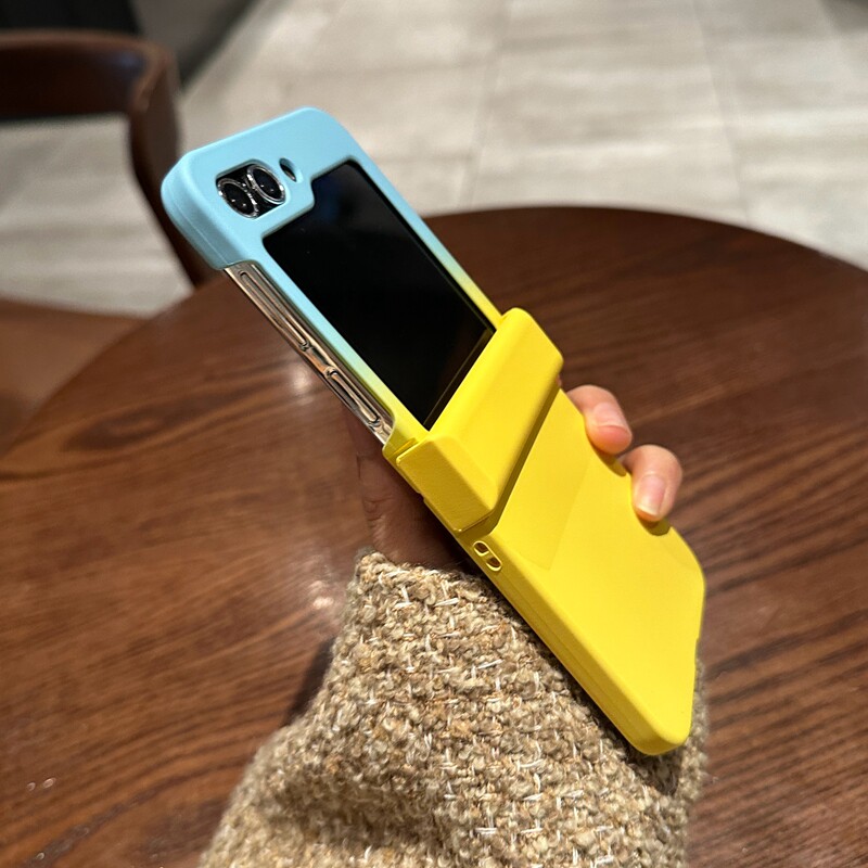 ins网红渐变色适用三星zflip6手机壳Samsung折叠屏Galaxy Z Flip5新款高级感zflip4/3全包磨砂硬壳防摔保护套