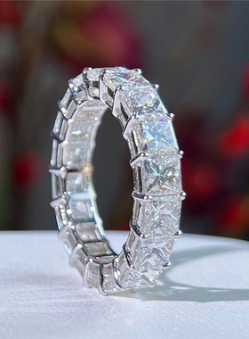 PRINGXY银镀金公主方排戒